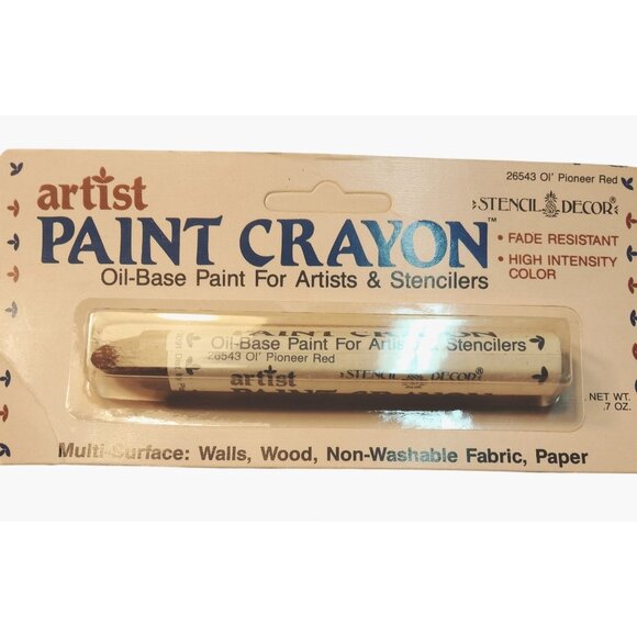 Artist Paint Crayon Pioneer Red Oil Base Artist Stenciler 265343 - Picture 3 of 7